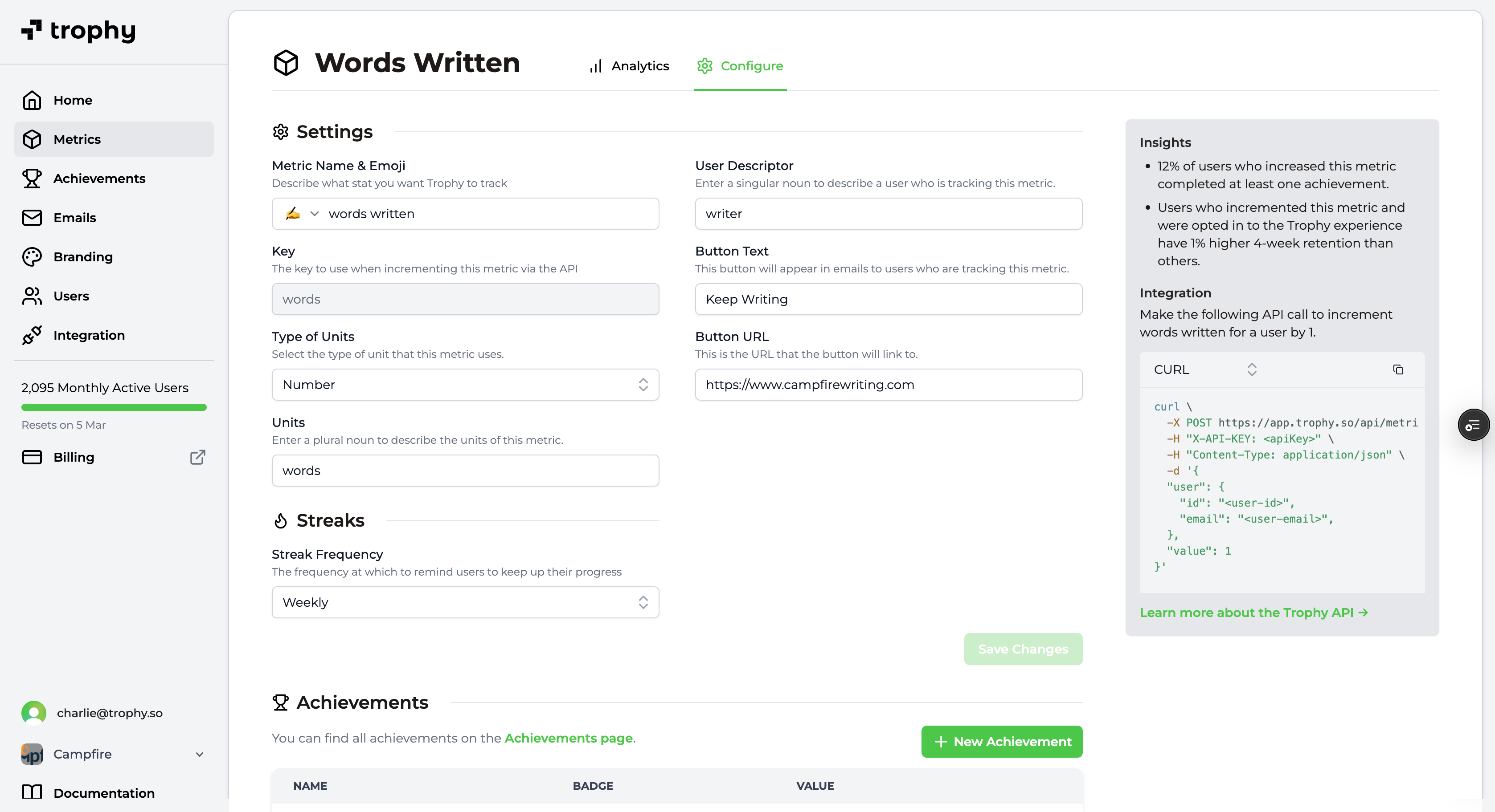 Trophy Metrics